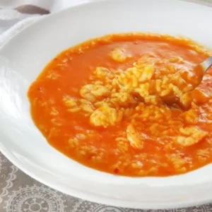 Receta Crema de bogavante con arroz