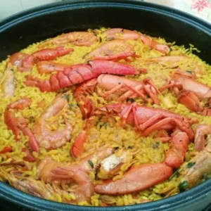 Receta Arroz con bogavante y gambas